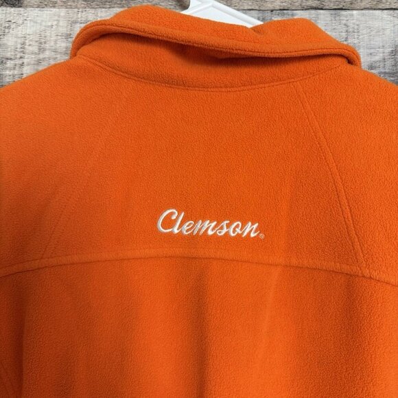 Columbia Clemson Tigers Orange Full Zip Fleece Women’s Medium - Picture 8 of 10
